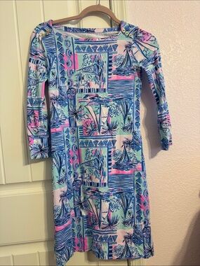 Lilly Pulitzer Sophie Dress XXS Coastal Patchwork
